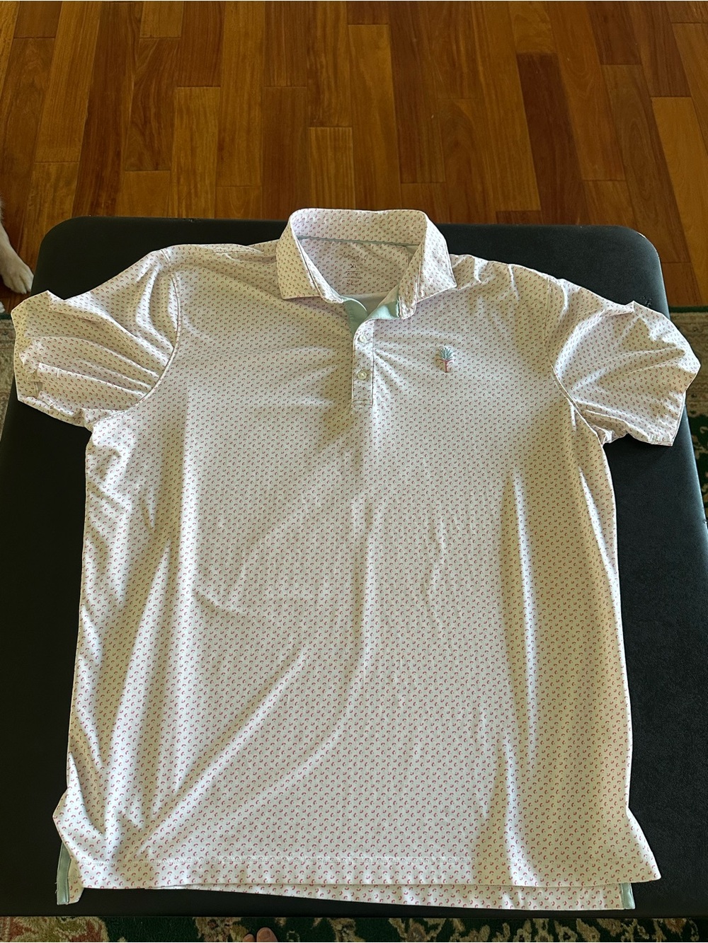 Johnnie- O Men's White Polo Shirt with Subtle Print